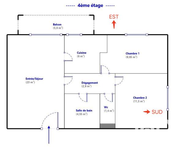 Appartement à vendre 3 pièces 59 m² Choisy-le-Roi