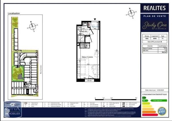 Appartement à louer 1 pièce 18m² La Rochelle (17000)