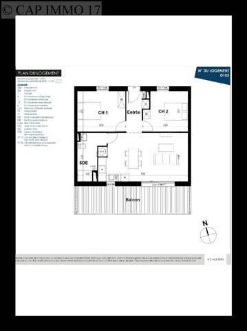 Appartement de 62,8 m² en vente à AXE LA ROCHELLE - NIORT