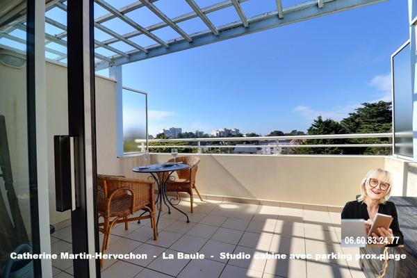 Studio cabine avec parking aérien au calme à 300m de la plage