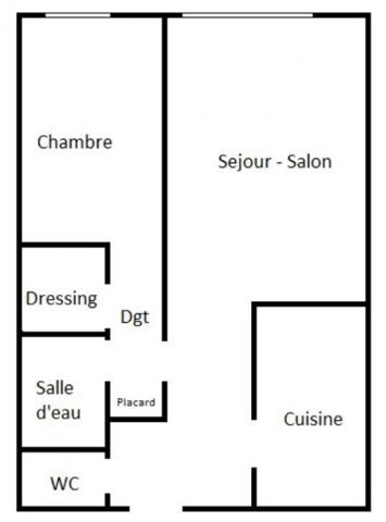 T2 Courbevoie 52.10 m²