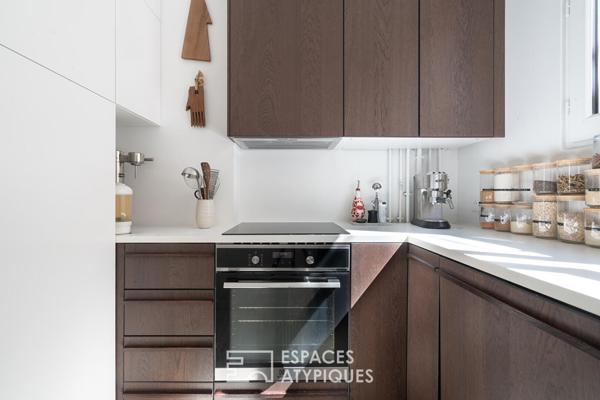 Appartement rénové par architecte lumineux et au calme au square Gardette