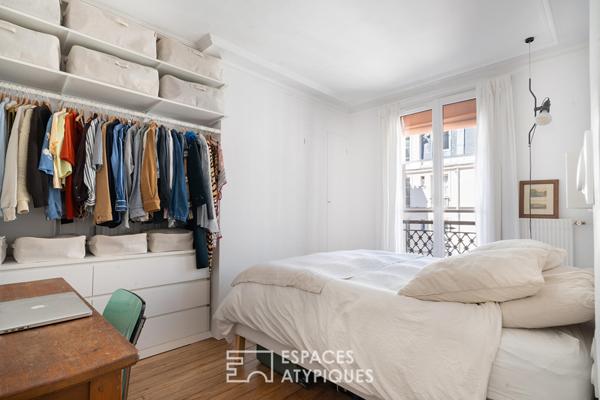 Appartement rénové par architecte lumineux et au calme au square Gardette