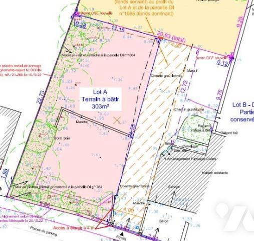 Terrain de 303m², en premier rideau, zone UMD1