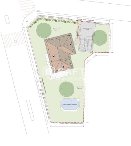 Le Haillan, terrain à bâtir avec Permis de construire