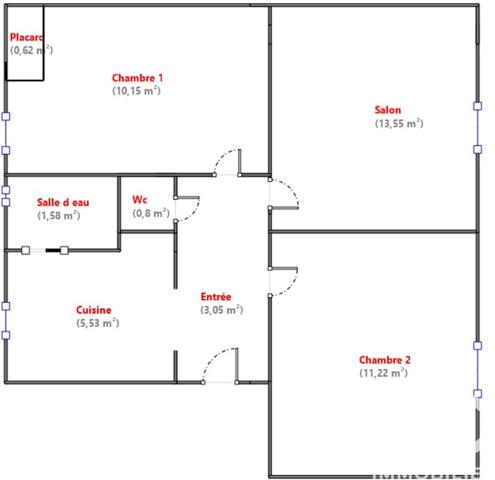 Appartement à vendre 3 pièces 47 m² Marseille 10