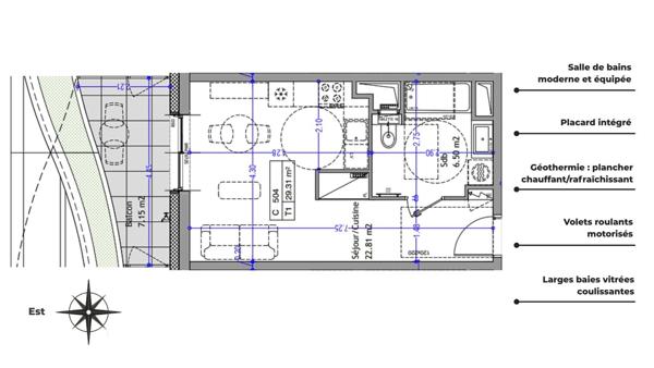 Studio à vendre 29 m² Aix-les-Bains