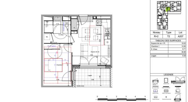 Appartement neuf T2 38,88m² avec loggia disponible en 2026