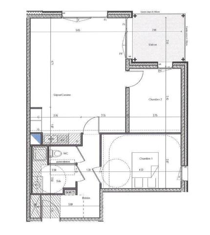 Appartement 3 pièces                                        - 44400 Rezé - Pont Rousseau Centre Réf : 11985
