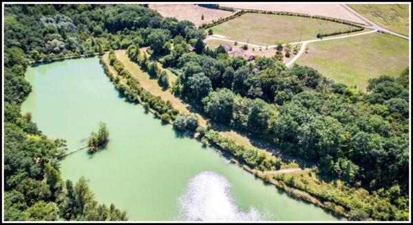SITE D EXCEPTION, 6 HABITATIONS, UN LAC, DES BOIS, DES PRAIRIES à LA ROMIEU (32)