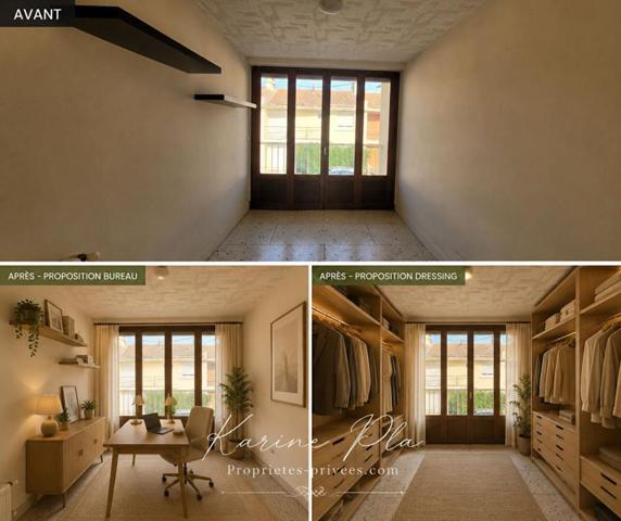 Maison T6 -  101m², garage, jardin piscinable à Coursan