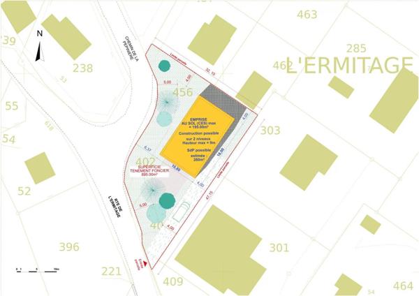 TERRAIN CONSTRUCTIBLE DE 895m2
