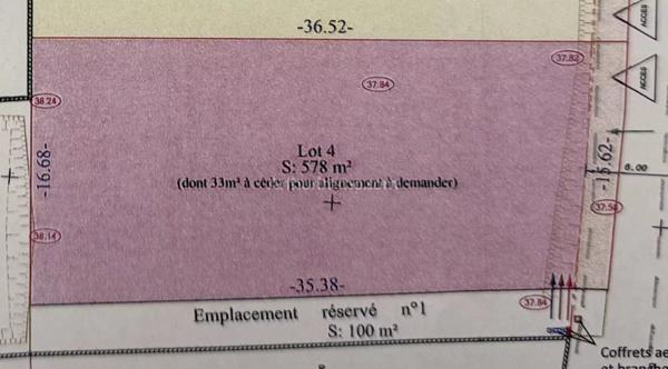 Vente Terrain 578 m2 à Canet
