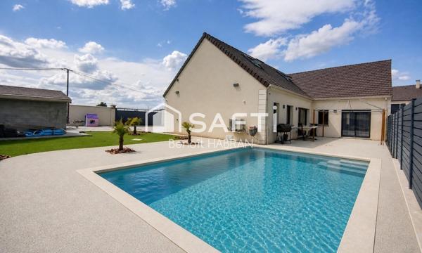 Maison 193m2, 8 pièces 5 chambres, piscine chauffée