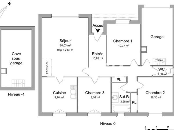 Location Maison 3 pièces 76.07 m² - 60 AVENUE DE LA ROUSSELOTIERE Saint Hilaire De Riez 85270