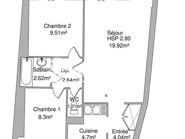 Location Appartement 3 pièces 52.94 m² - 25 RUE DE L'EMPEREUR Orleans 45000