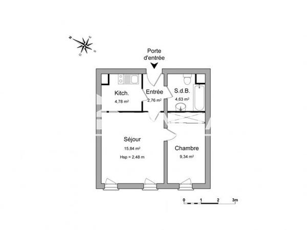 Location Appartement 2 pièces 37.35 m² - PLACE CAPERAN Montauban 82000