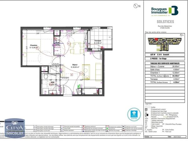 Appartement à louer 2 pièces 44.4m²