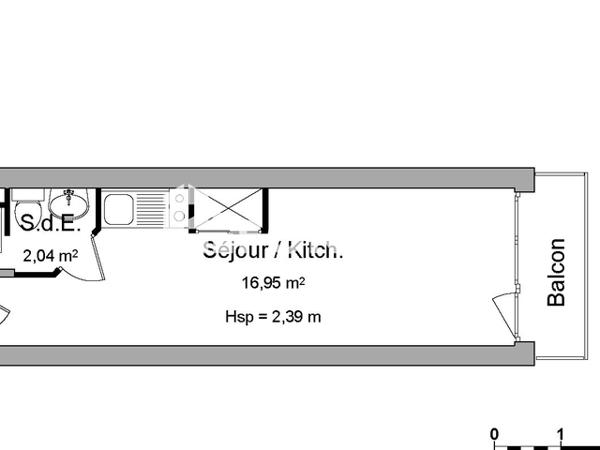 Location Studio meublé 18.5 m² - 3 ALLEE DE NORMANDIE Vannes 56000