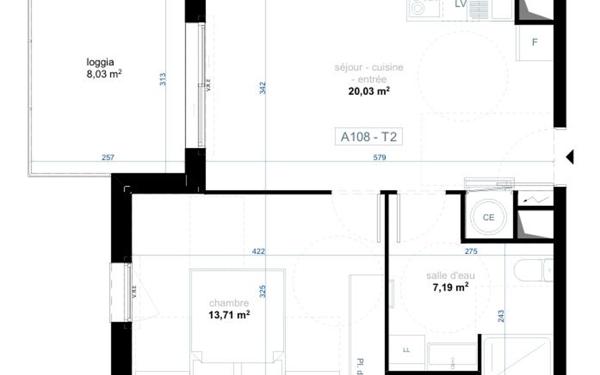 Appartement à vendre    2 pièces •  Narbonne