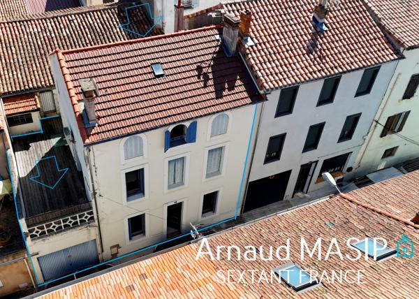 SPACIEUSE MAISON DE VILLE, 164M² HAB, 4 CHAMBRES, TERRASSE, GARAGE, QUILLAN CENTRE