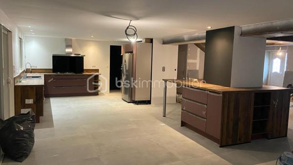 Laissez-vous séduire par cette magnifique maison de ville d'environ 300 m² habitables, un bien rare sur le marché où chaque espace a été pensé pour offrir confort, convivialité et fonctionnalité. Derrière sa façade discrète se cache une demeure familiale aux volumes impressionnants, idéale pour accueillir une grande famille, exercer une activité professionnelle ou simplement profiter d'un cadre de vie privilégié.

Dès l'entrée, le regard est immédiatement attiré par une spectaculaire pièce de vie traversante de 110 m², véritable pièce maîtresse de la maison. Cet espace baigné de lumière naturelle réunit avec élégance une cuisine dinatoire, un vaste séjour et un salon détente sublimé par une cheminée, créant une atmosphère chaleureuse où il fait bon vivre en toute saison. Les volumes généreux permettent de recevoir en toute convivialité tout en conservant des espaces de vie confortables au quotidien.

Attenants à cette pièce de vie, une buanderie et un cellier apportent un véritable confort d'organisation. Vous profiterez également d'un garage de 35 m² avec porte motorisée ainsi que d'un impressionnant garage de 126 m² avec vitrine sur rue. Ce dernier constitue un atout exceptionnel : idéal pour un artisan, une profession libérale, un collectionneur de véhicules, un espace de stockage, un atelier ou encore pour développer une activité professionnelle directement à domicile.

À l'étage, un vaste palier de 35 m², facilement aménageable en bibliothèque, salon de lecture ou espace bureau, distribue harmonieusement les différentes pièces et donne accès à 80 m² de combles aménageables, laissant entrevoir de nombreuses possibilités d'agrandissement ou d'aménagement selon vos envies.

L'espace nuit a été conçu pour répondre aux besoins de toute la famille. Il comprend :

un WC indépendant ;
une salle de bains de 6,90 m² équipée d'une douche à l'italienne, d'une baignoire d'angle et d'un meuble vasque ;
trois chambres spacieuses de 16,88 m², 17,76 m² et 17,96 m², toutes offrant de beaux volumes ;
un espace de 15 m², idéal pour une salle de jeux, un bureau, une salle de sport ou un coin télévision ;
une superbe suite parentale, véritable espace privé, composée d'une chambre de 18,15 m², d'un dressing de 17,91 m² et d'une élégante salle d'eau de 14,10 m² avec double vasque, douche à l'italienne et baignoire d'angle ;
une mezzanine de 8 m², parfaite pour un espace lecture ou télétravail.

À l'extérieur, tout est réuni pour profiter pleinement des beaux jours. Une terrasse couverte de 48 m² prolonge naturellement les espaces de vie et invite à partager de chaleureux repas en famille ou entre amis. Elle est complétée par une terrasse ouverte de 18 m², offrant un agréable espace de détente face au jardin.

Le tout s'ouvre sur un terrain clos de 1 040 m², véritable écrin de verdure où chacun pourra imaginer son projet : piscine, cuisine d'été, jardin paysager, potager, espace de jeux pour les enfants ou encore coin détente. Les possibilités sont nombreuses pour créer un extérieur à votre image.

Cette propriété se distingue par son équilibre parfait entre volumes, confort et potentiel d'évolution. Son agencement, ses nombreuses dépendances et ses espaces modulables en font un bien capable de s'adapter à tous les projets de vie, qu'ils soient familiaux ou professionnels.

Les atouts de cette propriété
Environ 300 m² habitables.
Pièce de vie traversante de 110 m² avec cheminée.
Cuisine dinatoire ouverte sur les espaces de réception.
4 grandes chambres, dont une suite parentale avec dressing et salle d'eau privative.
Salle de bains familiale avec douche à l'italienne et baignoire d'angle.
Espace bureau ou salle de jeux de 15 m².
Vaste palier de 35 m².
80 m² de combles aménageables.
Buanderie et cellier.
Deux garages de 35 m² et 126 m², dont un avec vitrine sur rue, idéal pour une activité professionnelle.
Terrasse couverte de 48 m² et terrasse ouverte de 18 m².
Terrain clos de 1 040 m² offrant de multiples possibilités d'aménagement.
À proximité immédiate des commerces, des écoles et de toutes les commodités.

Une propriété unique sur le secteur de Blaye-les-Mines, où les volumes, les prestations et le potentiel se conjuguent pour offrir un cadre de vie exceptionnel. Que vous recherchiez une grande maison familiale, un lieu permettant d'allier vie privée et activité professionnelle ou un bien aux possibilités d'évolution remarquables, cette demeure répondra à toutes vos attentes. Une visite s'impose pour découvrir tout son charme et son incroyable potentiel.