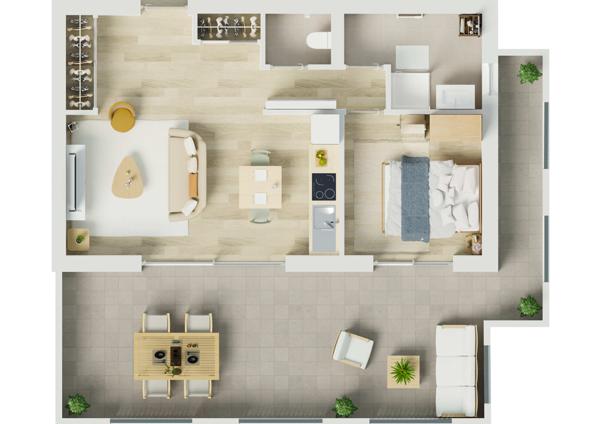 Nouveau programme à Propriano : T2 avec terrasses et parking intérieur Propriano (20110)