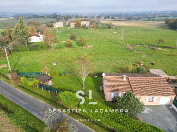 Lasgraisses (81300) Maison de plain-pied – 4 pièces – Vue dégagée – Secteur campagne albigeoise – Fonctionnelle et bien entretenue