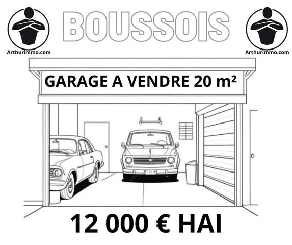 Vente                                                      Garage
                        
                                         20 m2                     à Boussois