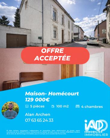 Maison à vendre 5 pièces 100 m² Homécourt