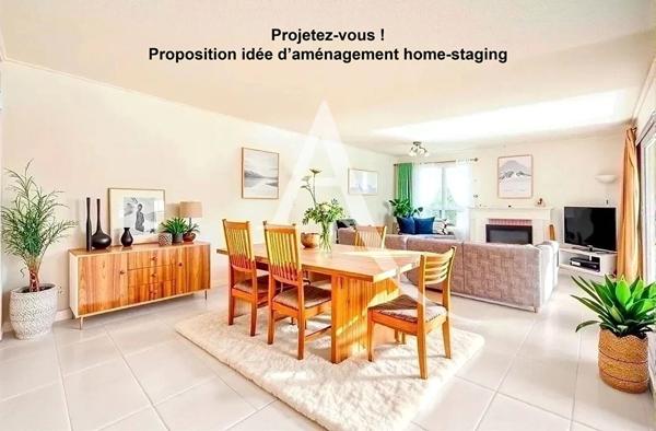 Maison PLAIN-PIED INDIVIDUELLE avec 3 chambres garage et terrain.