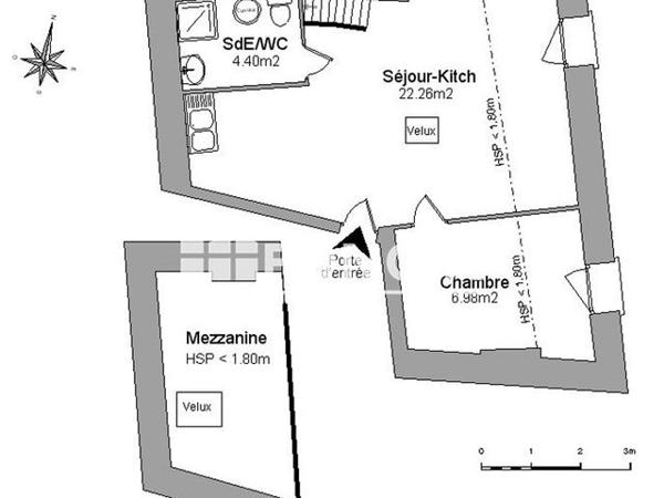 Location Appartement 2 pièces 33.64 m² - 20 RUE CLEMENTINE Vienne 38200