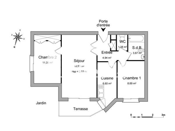 Location Appartement 3 pièces 55.56 m² - 110 RUE DE RUDEL Albi 81000