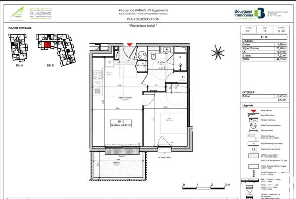 Appartement à vendre 2 pièces 44 m² Saint-Barthélemy-d'Anjou