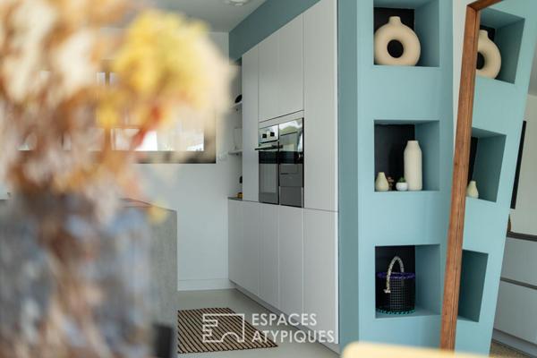 Architecture contemporaine avec piscine, à deux pas des plages