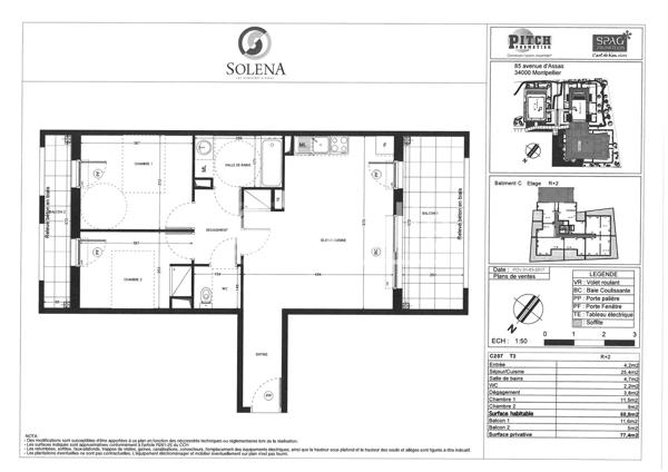 Appartement · Location Montpellier (34000) 3 pièces · 61m²