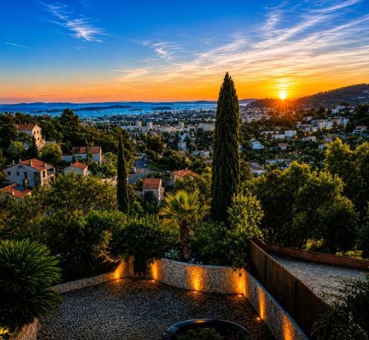 HYERES - VILLA VUE MER PANORAMIQUE- PISCINE DEBORDEMENT / CASCADE