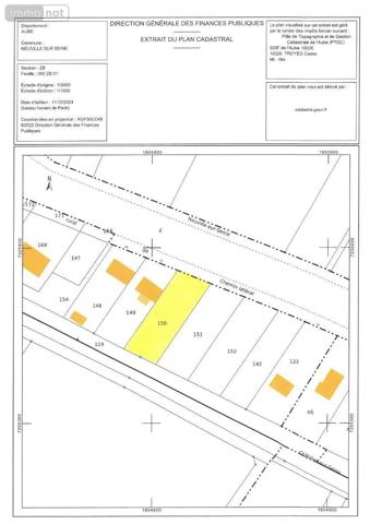 Achat - Terrain à bâtir | Terrain à bâtir Neuville-sur-Seine 10250 1097 m 2 1097 m 2