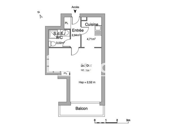 Location Studio 28.7 m² - RUE DU PARC Evreux 27000