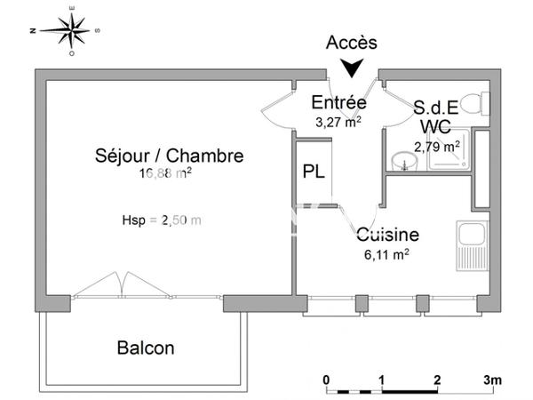 Location Studio 29.05 m² - SAINT MESMIN Saint Pryve Saint Mesmin 45750