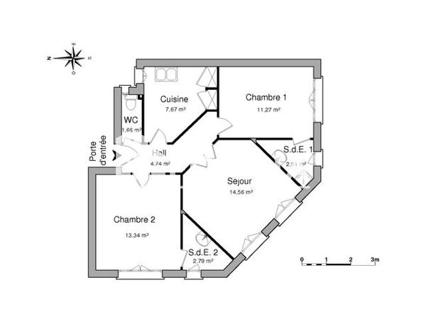 Location Appartement 3 pièces 58.84 m² - 6 RUE FERNAND RABIER Orleans 45000