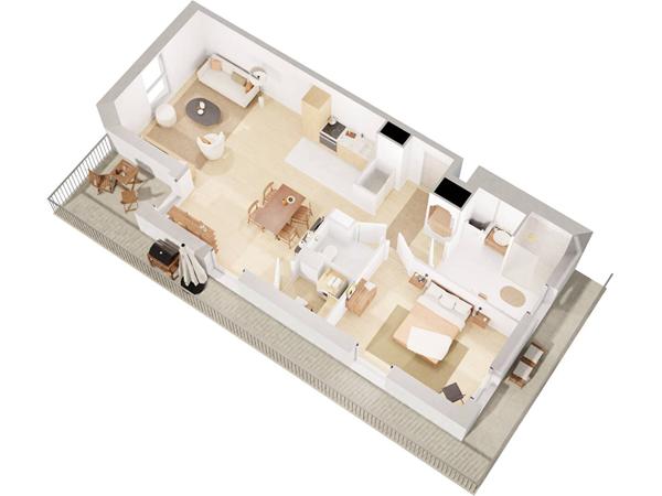 Appartement Reze 3 pièce(s) 57.77 m2