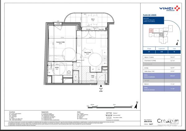 Appartement à vendre 2 pièces 39 m² Chamalières