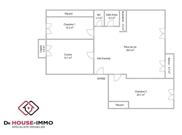 Appartement à vendre 4 pièces de 94 m²