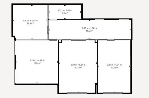 Appartement 3 pièces - 100 m² Exclusivité efficity
