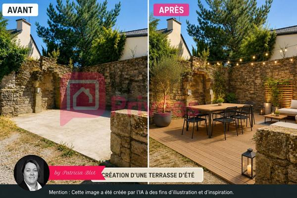 Maison avec terrasse située dans un hameau  - 59 m² habitables