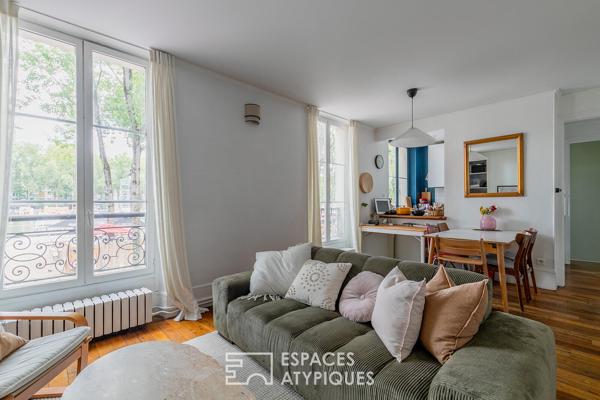 Appartement rénové face au bassin de la villette