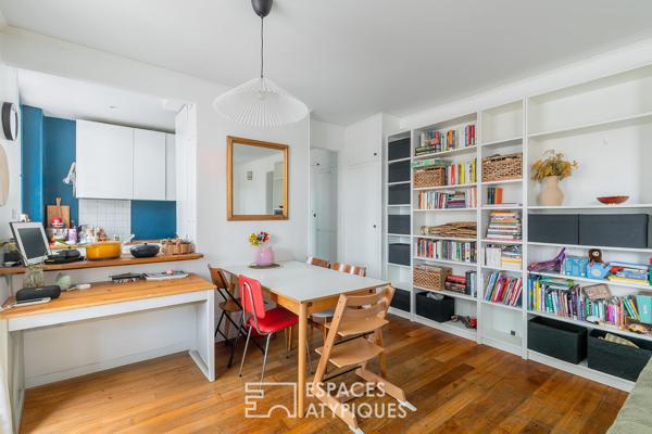 Appartement rénové face au bassin de la villette