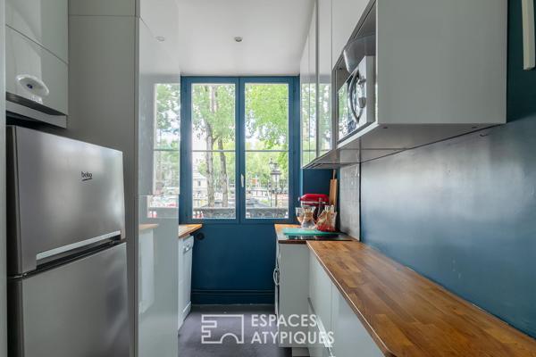 Appartement rénové face au bassin de la villette