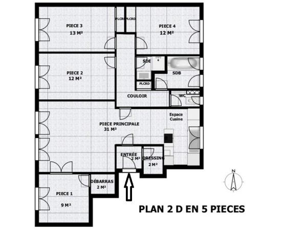 Bureau
         5 pièces
        - 100 m² Exclusivité 239 900 € *